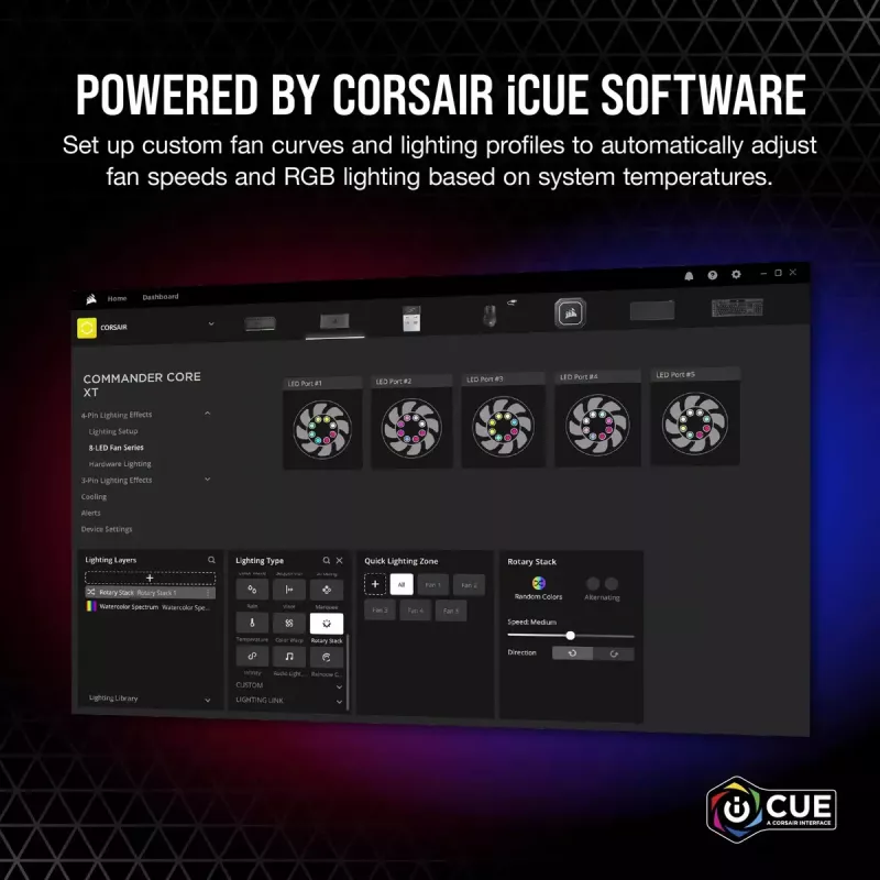 Ventilaatori kiiruse kontroller Corsair iCUE Commander Core XT