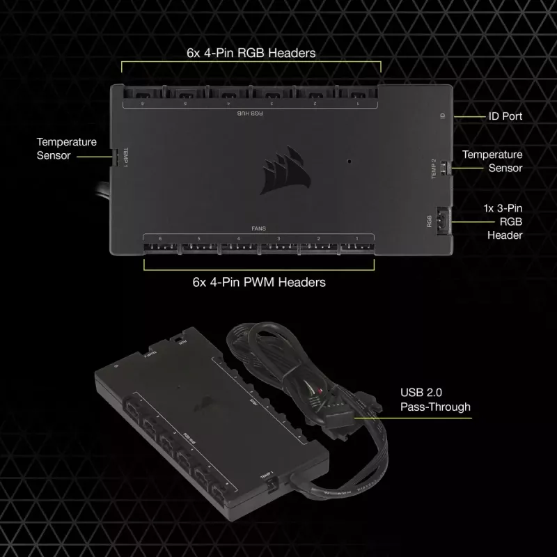 Ventilaatori kiiruse kontroller Corsair iCUE Commander Core XT