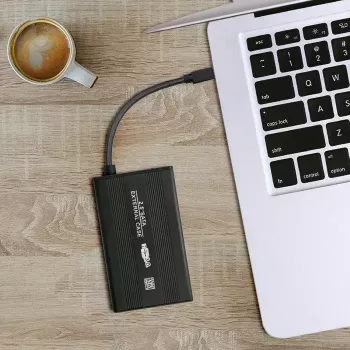 HDD/SSD korpus QOLTEC 51861 2,5-tollistele SATA3 draividele, USB 3.0, must