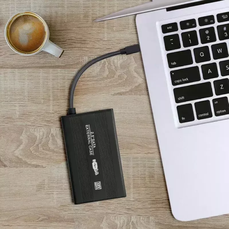 HDD/SSD korpus QOLTEC 51861 2,5-tollistele SATA3 draividele, USB 3.0, must