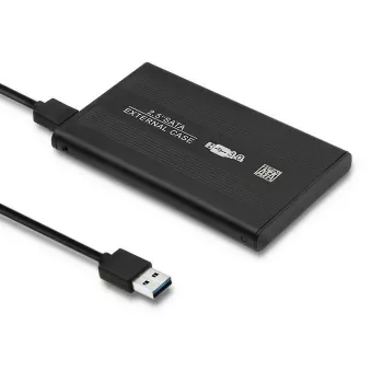 HDD/SSD korpus QOLTEC 51861 2,5-tollistele SATA3 draividele, USB 3.0, must