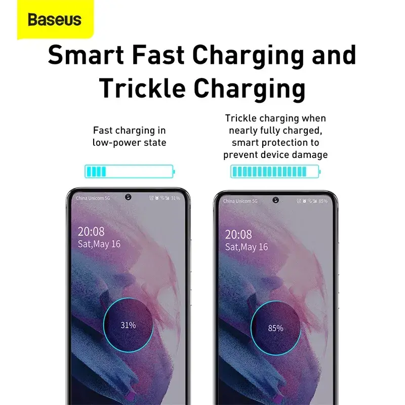 Baseus Super Si siselaadur valge kiirlaadimine 12V 1xUSB-C