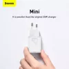 Baseus Super Si siselaadur valge kiirlaadimine 12V 1xUSB-C