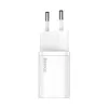 Baseus Super Si siselaadur valge kiirlaadimine 12V 1xUSB-C