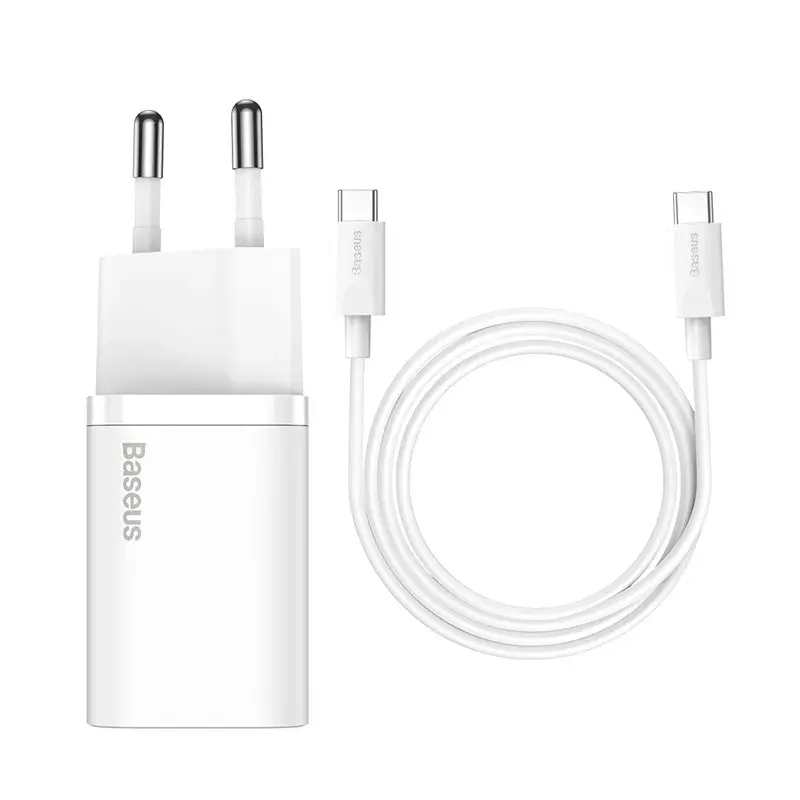 Baseus Super Si siselaadur valge kiirlaadimine 12V 1xUSB-C
