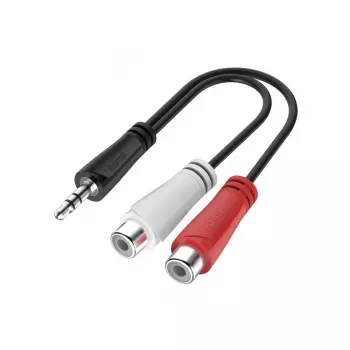 Hama 00200350 helikaabel 0,15 m 3,5 mm RCA Must