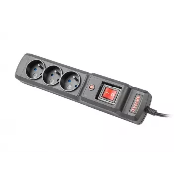 Pikendusjuhe ARMAC Multi M3 — 3 pistikupesa, 5 m kaabel, must