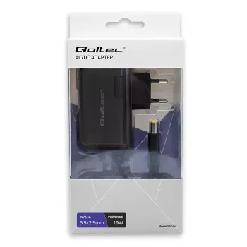 Toiteadapter Qoltec 51034 siseruumidesse 19W must 220-240V