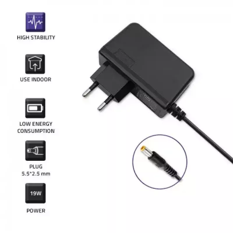 Toiteadapter Qoltec 51034 siseruumidesse 19W must 220-240V