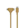 USB-kaabel native union Belt kaabel Duo 1,5 m USB-C kuni USB-C/Lightning kollane