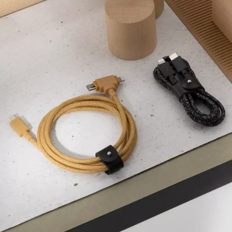 USB-kaabel native union Belt kaabel Duo 1,5 m USB-C kuni USB-C/Lightning kollane