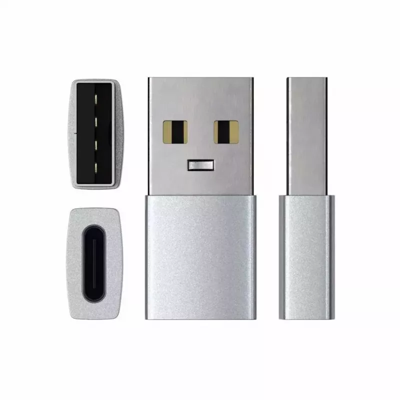 Satechi ST-TAUCS kaabliühendusadapter USB-A USB-C hõbedane