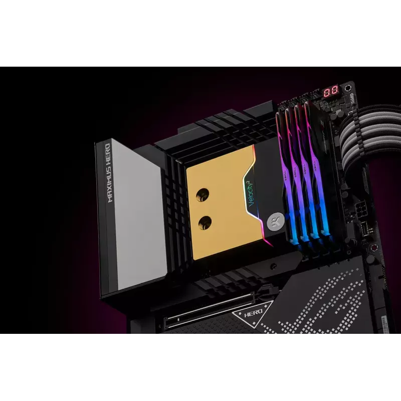 Veeblokk EK Water Blocks messing vask must kuld