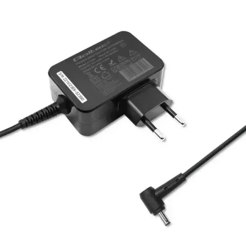 Laadija Qoltec 52408 sisetingimustes vahelduvvoolu sülearvuti 19V 2.1A must