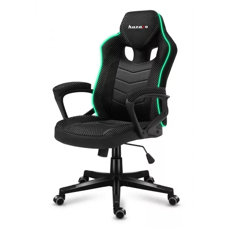 Mängutool huzaro Force 2.5 RGB Mesh — hingav võrk, RGB valgustus, reguleeritav kõrgus, kallutatav, 130 kg kandevõime