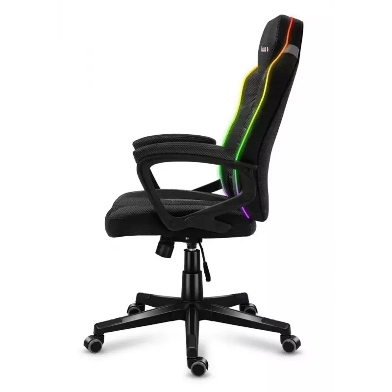 Mängutool huzaro Force 2.5 RGB Mesh — hingav võrk, RGB valgustus, reguleeritav kõrgus, kallutatav, 130 kg kandevõime