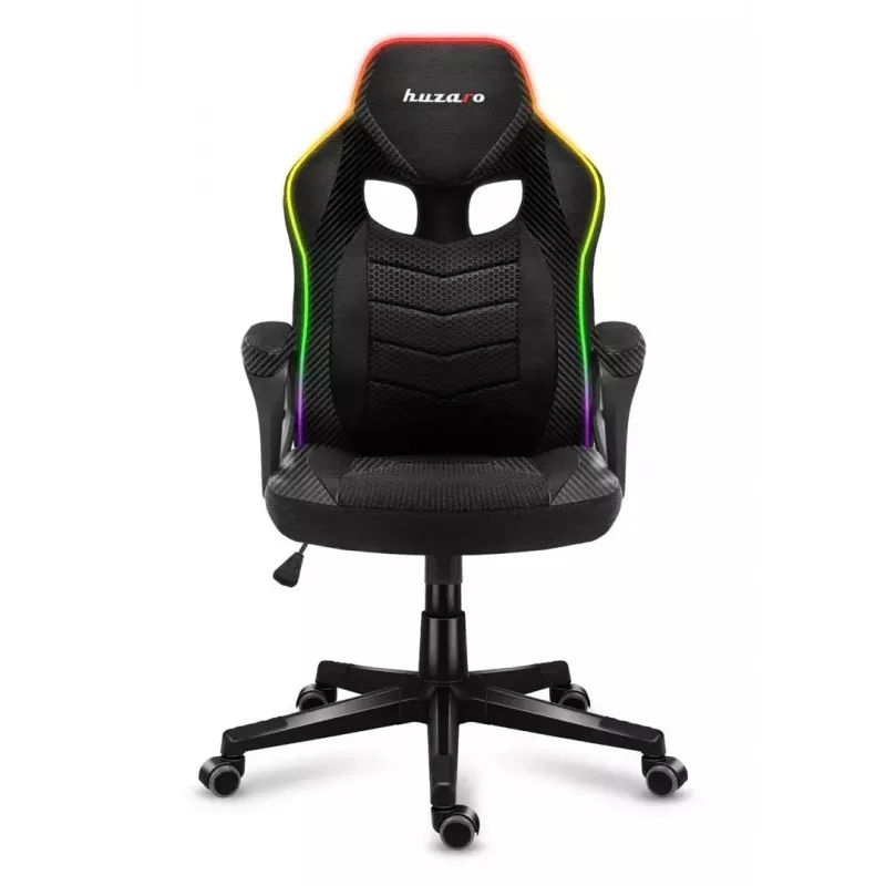 Mängutool huzaro Force 2.5 RGB Mesh — hingav võrk, RGB valgustus, reguleeritav kõrgus, kallutatav, 130 kg kandevõime