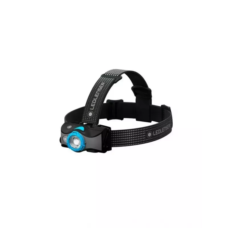 Pealamp Ledlenser MH7 Must Blue — laetav LED-pealamp, 400 luumenit, sisseehitatud aku