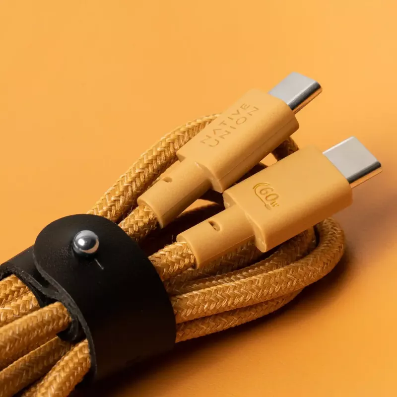 USB-C kuni USB-C kaabel Native Union Belt kaabel 1,2 m Kollane