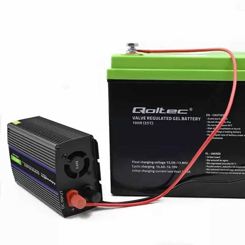 Pingemuundur QOLTEC Monolith 600 MS Wave 12V kuni 230V 600W, puhas/modifitseeritud siinuslaine vastavalt spetsifikatsioonile