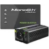 Pingemuundur QOLTEC Monolith 600 W — 12 V kuni 230 V, USB PD 18 W, auto/siseruumidesse, must