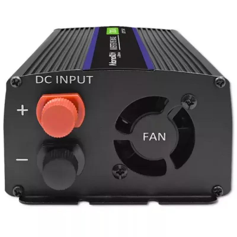 Pingemuundur QOLTEC Monolith 600 W — 12 V kuni 230 V, USB PD 18 W, auto/siseruumidesse, must