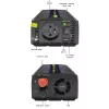 Pingemuundur QOLTEC Monolith 600 W — 12 V kuni 230 V, USB PD 18 W, auto/siseruumidesse, must