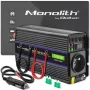 Pingemuundur QOLTEC Monolith 600 W — 12 V kuni 230 V, USB PD 18 W, auto/siseruumidesse, must