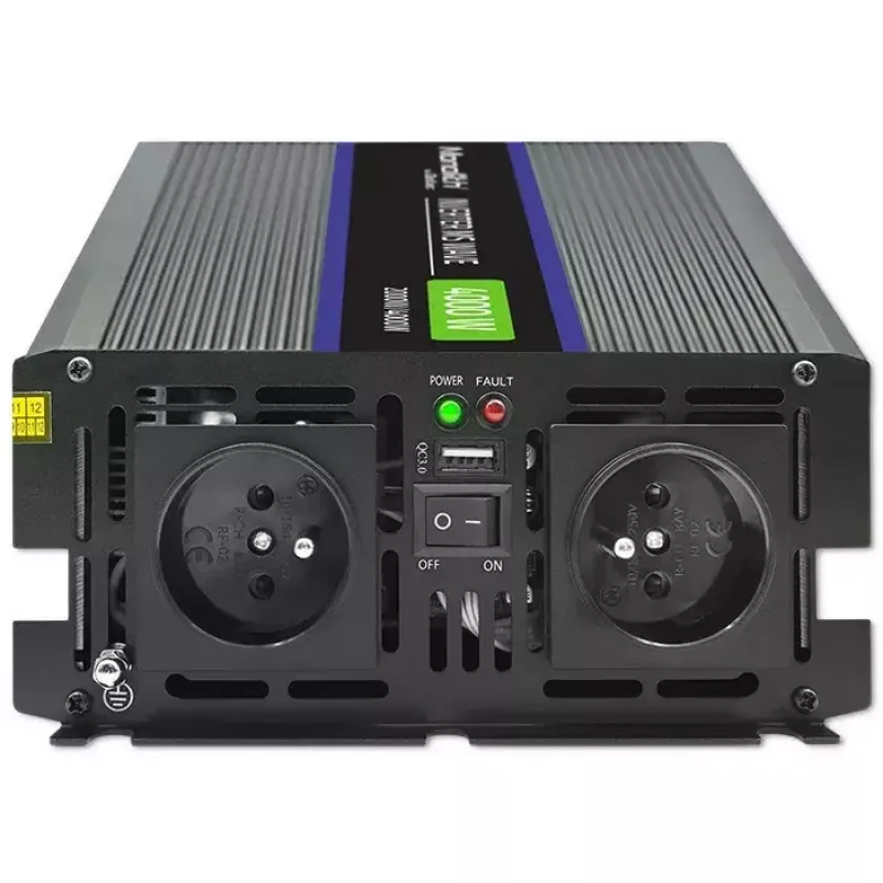 Pingemuundur QOLTEC Monolith 4000 MS Wave 12 V kuni 230 V 2000/4000 W USB-ga