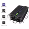 Pingemuundur QOLTEC Monolith 4000 MS Wave 12 V kuni 230 V 2000/4000 W USB-ga
