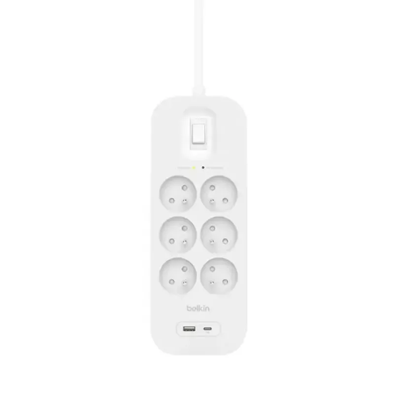 Pikenduspesa Belkin Connect Valge 6 vahelduvvoolupistikut 2 m 650 J
