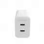 mophie Accessories Seinakohane adapter-USB-C-PD-DUAL-45W-GAN-Valge-EU(2xUSBC)