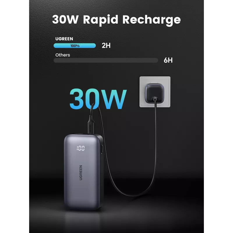 Kaasaskantav akupank Ugreen 10000mAh Mini Kiirlaadimine 30W