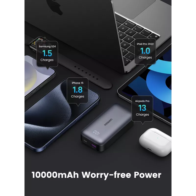 Kaasaskantav akupank Ugreen 10000mAh Mini Kiirlaadimine 30W