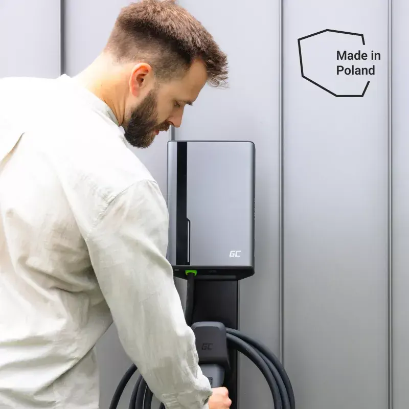 Elektriauto laadimisjaam roheline Cell EVGC021A2275 22000W seinale paigaldatav Hall Alumiinium