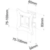 Techly ICA-LCD-901 76,2 cm (30 tolli) must