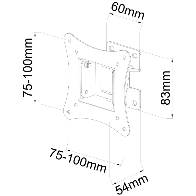 Techly ICA-LCD-901 76,2 cm (30 tolli) must