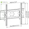 Techly Reguleeritava Kaldega Seinakinnitus TV LED LCD 42-80 tolli Mustale