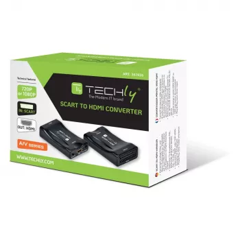 Techly IDATA SCART-HDMI3 videosignaali muundur 1920 x 1080 pikslit