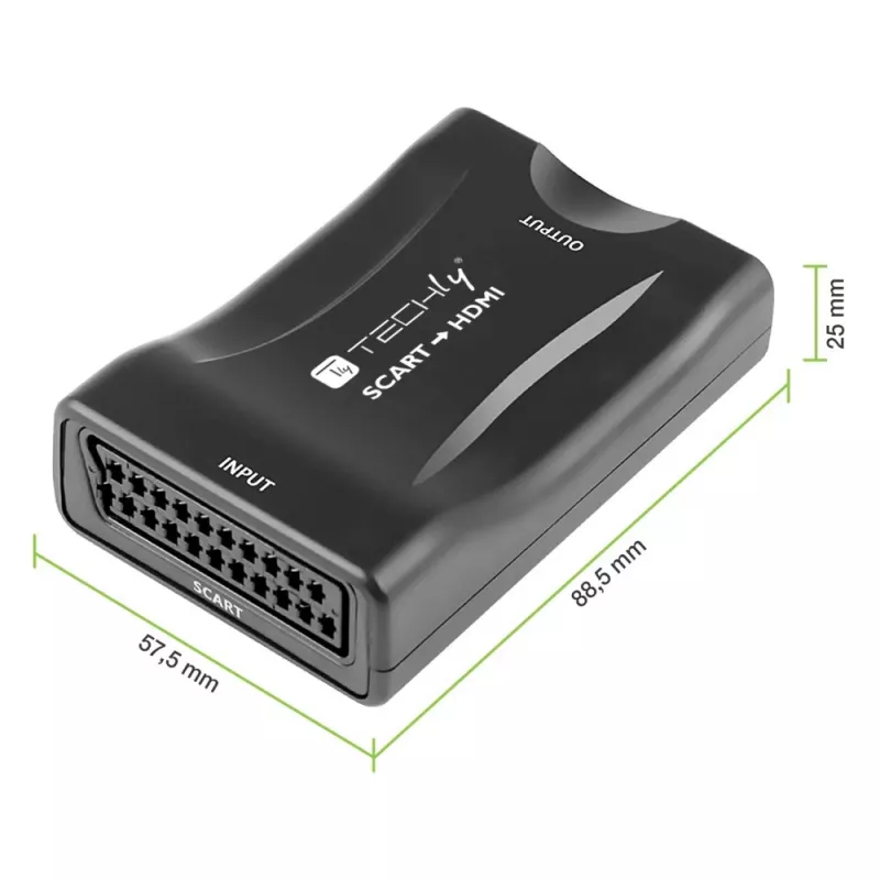 Techly IDATA SCART-HDMI3 videosignaali muundur 1920 x 1080 pikslit