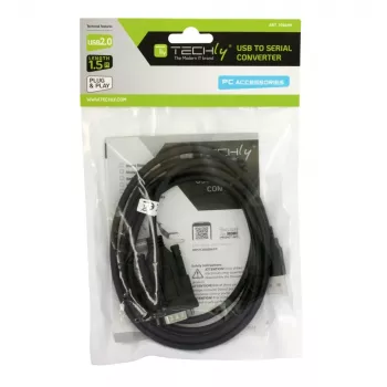 Jadakaabel Techly IDATA-USB2-SER-1 Must 1,5 m USB Type-A DB-9