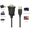Jadakaabel Techly IDATA-USB2-SER-1 Must 1,5 m USB Type-A DB-9
