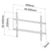 Techly ICA-PLB 162L telerikinnitus/alus 165,1 cm (65 tolli) Must
