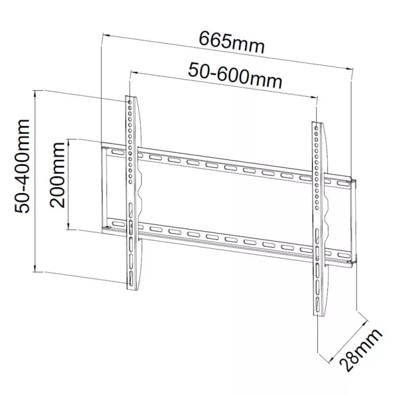 Techly ICA-PLB 162L telerikinnitus/alus 165,1 cm (65 tolli) Must
