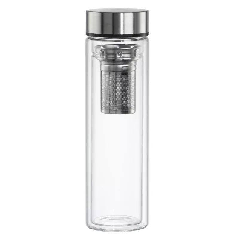 Joogipudel Xavax 00181598 — 450 ml borosilikaatklaasist sinise läbipaistva silikoonümbrisega