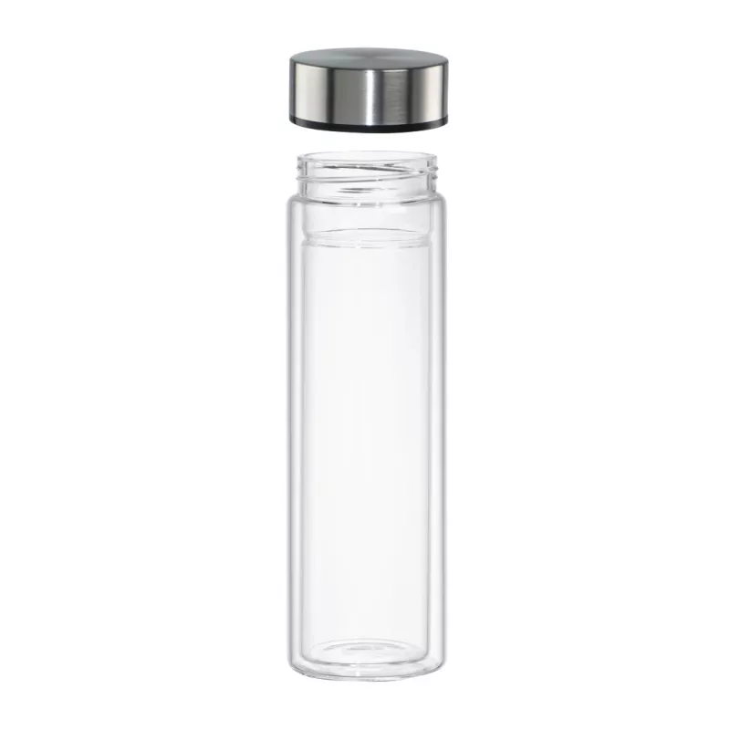 Joogipudel Xavax 00181598 — 450 ml borosilikaatklaasist sinise läbipaistva silikoonümbrisega