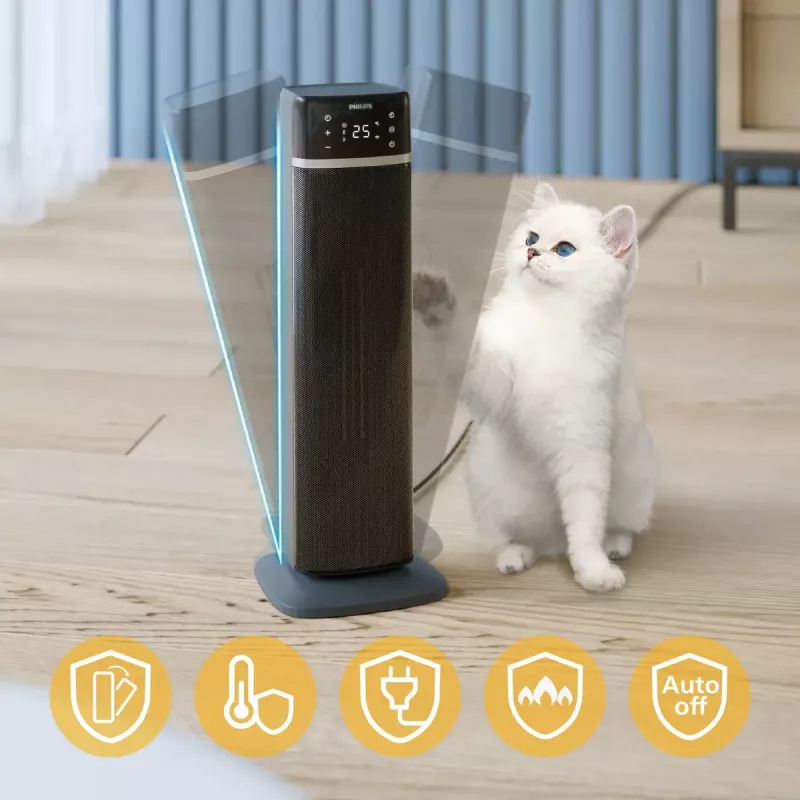 Elektriline ventilaatorküttekeha Philips 5000 seeria Smart Tower keraamiline küttekeha