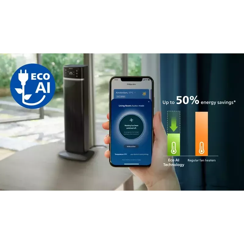 Elektriline ventilaatorküttekeha Philips 5000 seeria Smart Tower keraamiline küttekeha