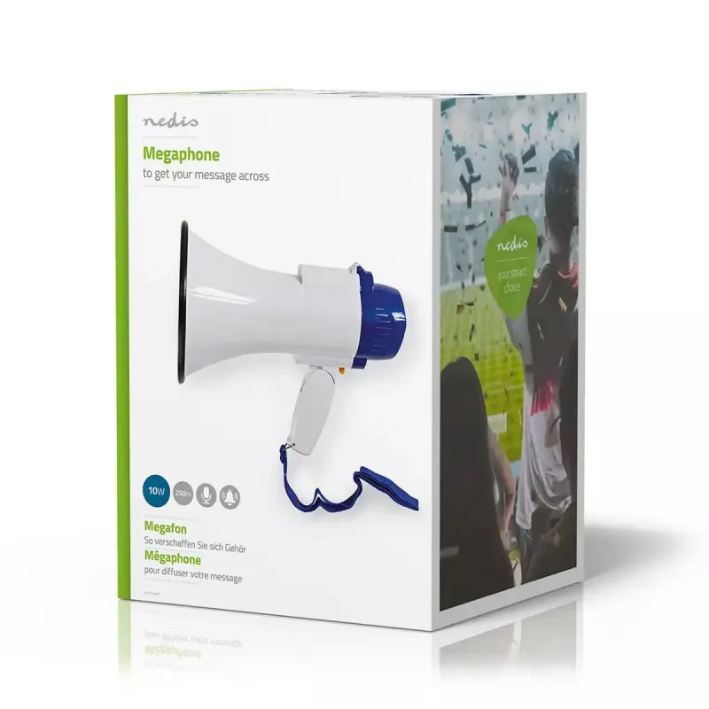Megafon Nedis MEPH150WT valge sinine 15W 150m ulatus