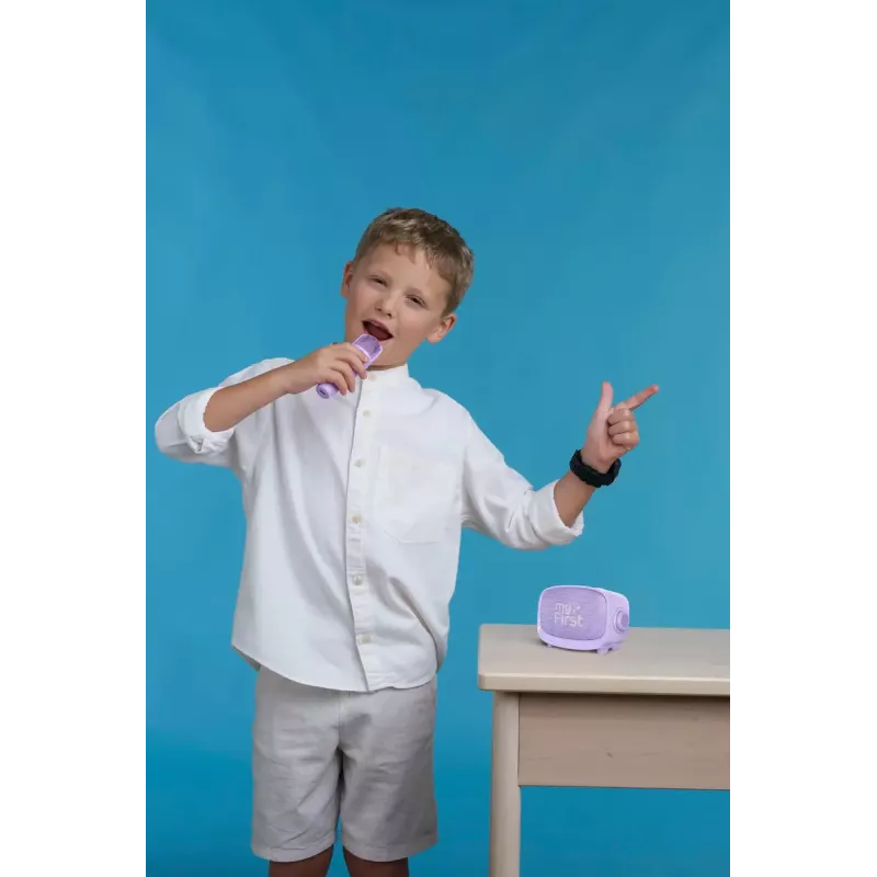 Laste kaasaskantav kõlar MYFIRST myFirst Voice 2 — lilla, kompaktne laetav heliseade lastele